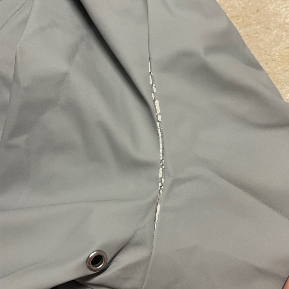 Rains hooded rain w coat zip up stone long jacket - Picture 10 of 13